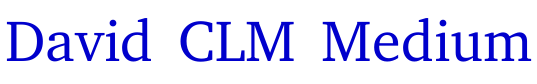 David CLM Medium шрифт